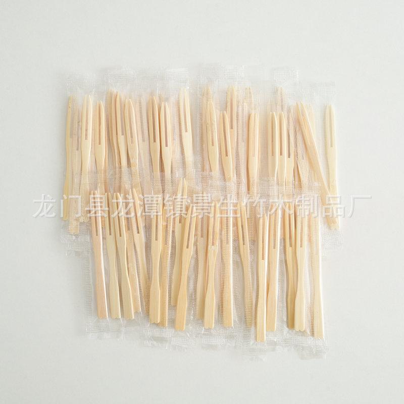 Bamboo Fruit Fork Sushi Fork Cake Dessert Fruit Fork Ktv Disposable Fruit Fork Individually Packaged thumbnail 2