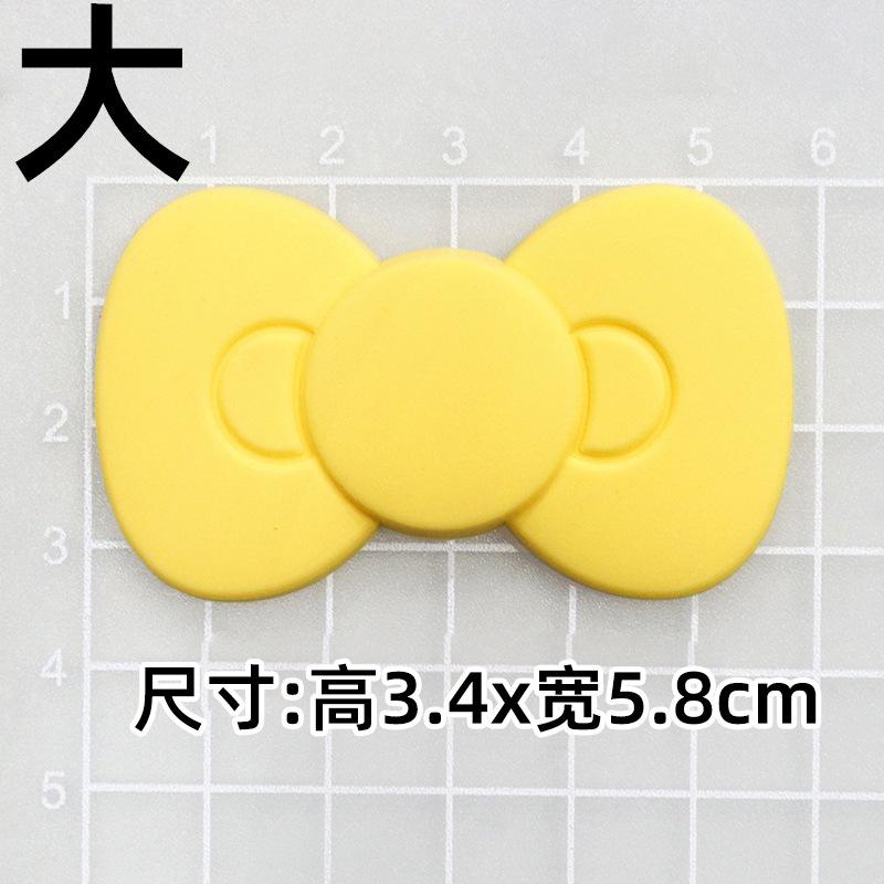 Soft glue: yellow KT bow "3.5*5.8cm]