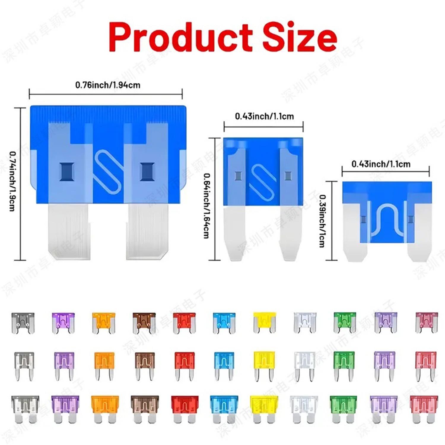 Medium Car Fuse Insert Car Motorcycle Fuse Car Fuse 1A/2A/3A/5A-50A thumbnail 3