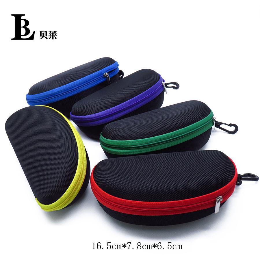 Wholesale Ready-Made Sunglasses Case Zipper Eyewear Storage Box Eva Oxford Cloth Anti-Pressure Portable Sunglasses Case thumbnail 2