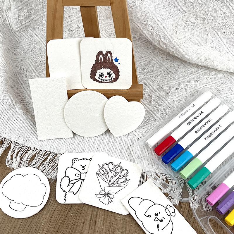 Hot-Selling Overseas 3D Wood Pulp Cotton Texture Painting Sponge Environmentally Friendly Material Suitable for DIY Handmade Art Painting