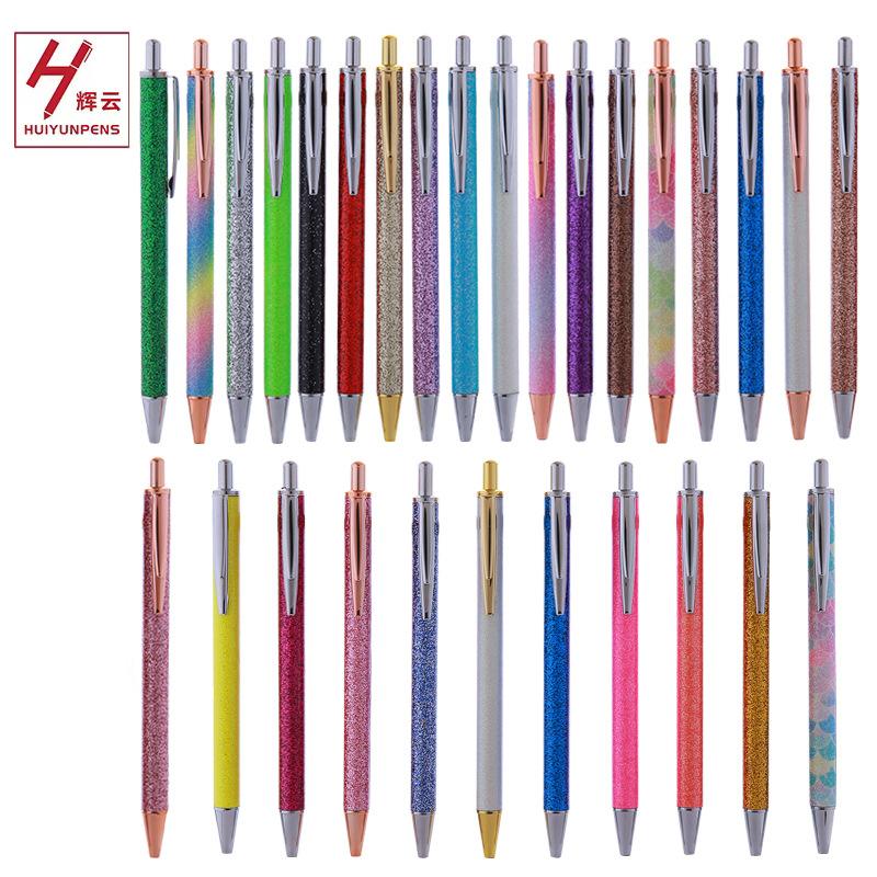PU press bag leather pen Metal Ballpoint Pen metal pen creative advertising pen gift pen manufacturers wholesale spot