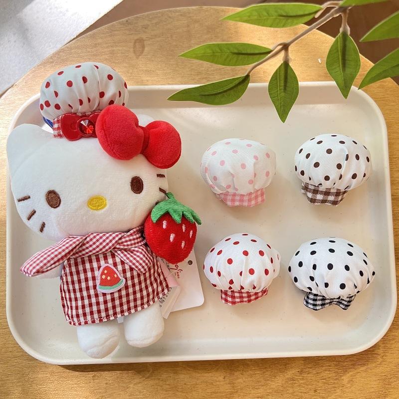 [Baby Accessories] Hellokitty Internet Celebrity Doll DIY Baby Clothes Accessories Polka Dot Chef Hat Fashion Baby Decoration