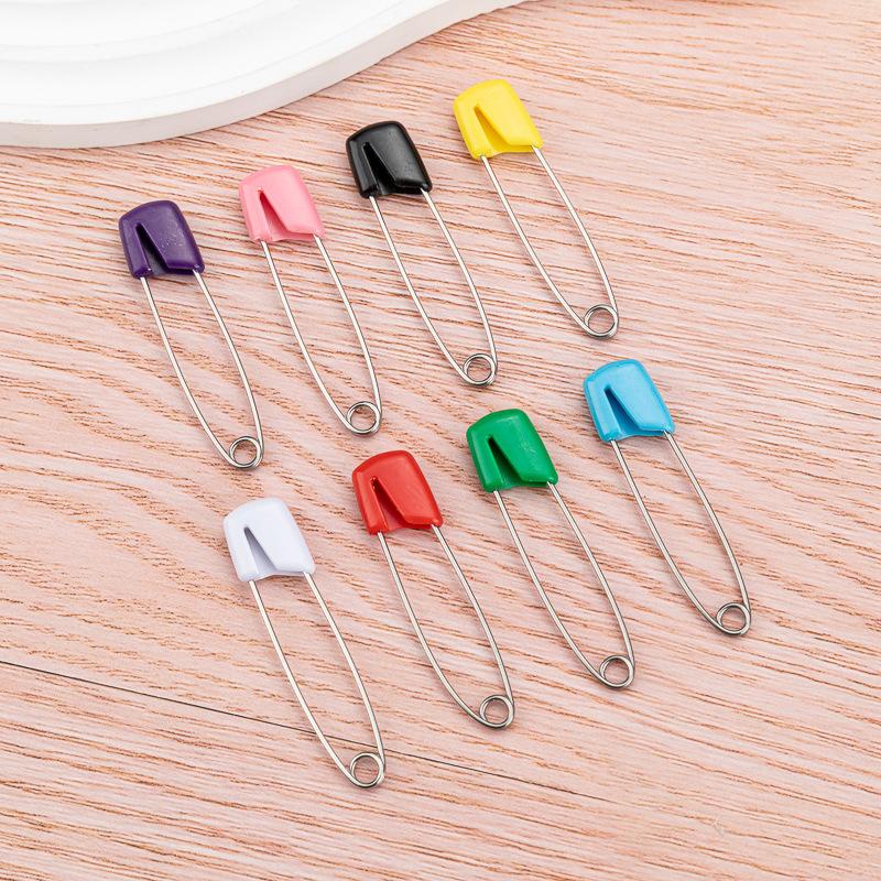Colorful Plastic Toe Pin Children's Stainless Steel Safety Pin Baby's Big small size Cartoon Safety Pin