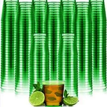 Transparent green 1 piece / 1oz cup packaging: (30 pieces in 1 row)