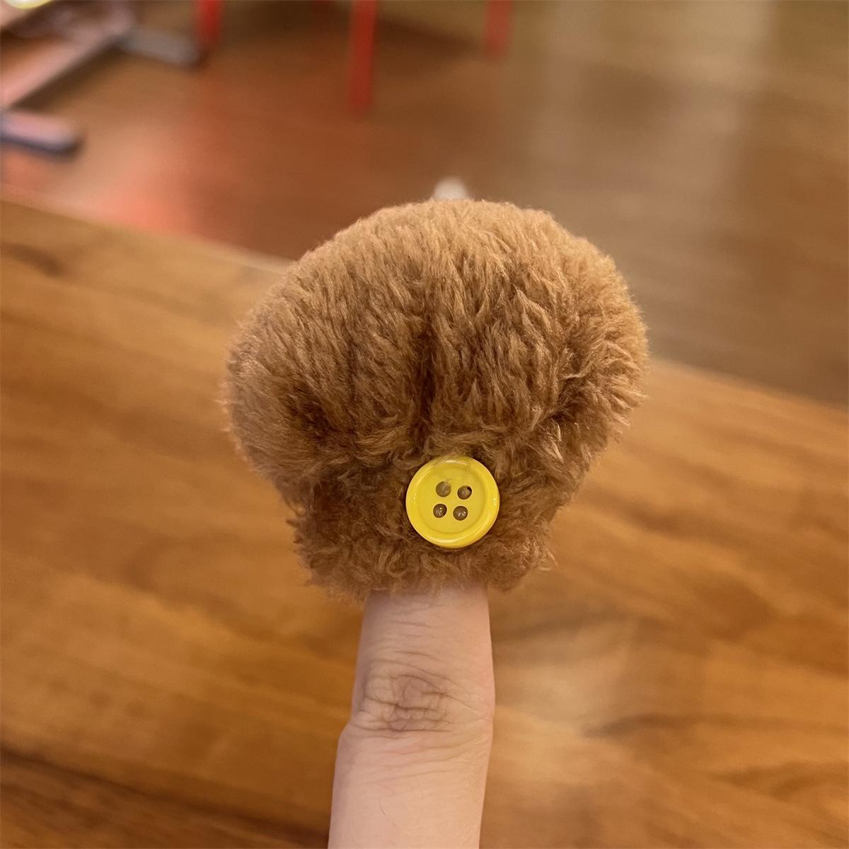 Plush brown chef hat