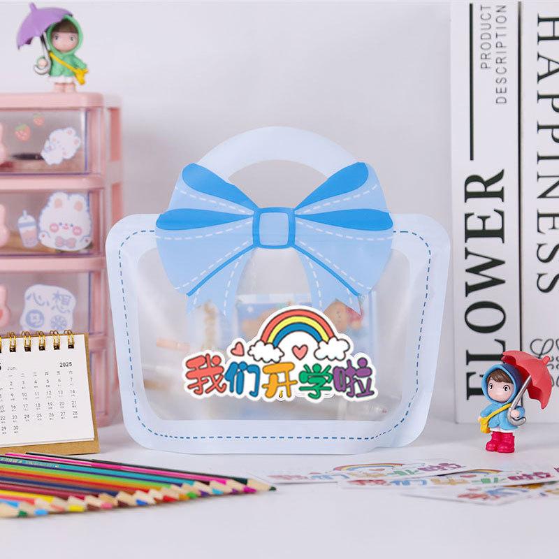 Blue bow [we are starting school]; mopp+pet+pe; 19*20+6cm