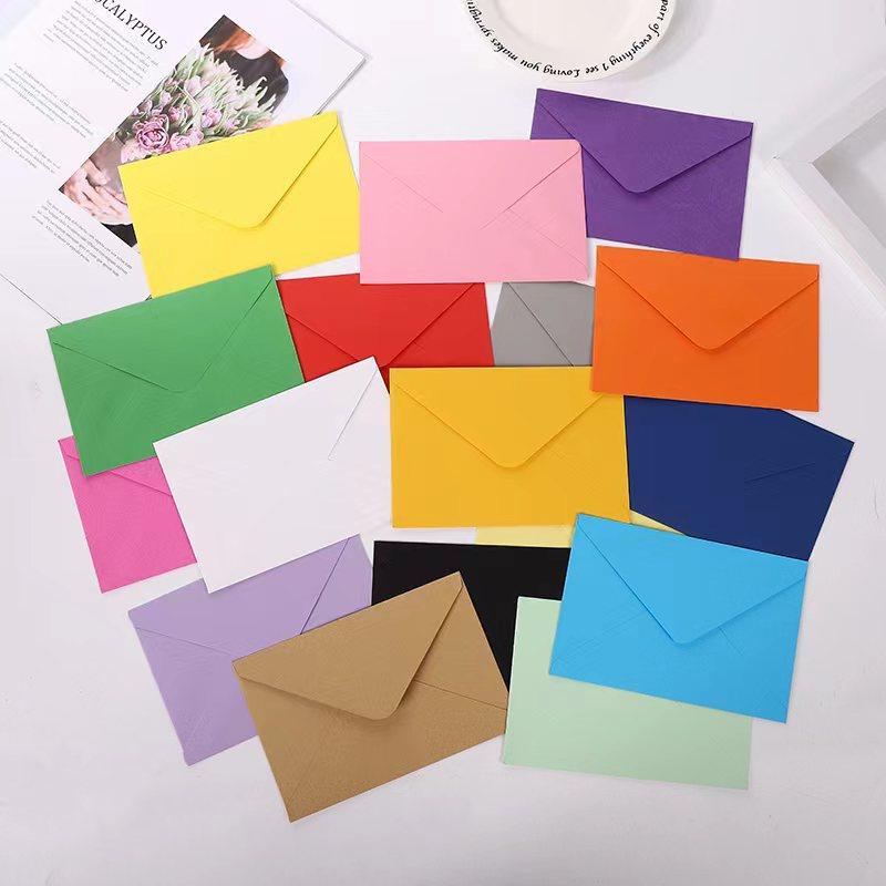 Cross-Border Solid Color Kraft Paper Envelope Bag, Colorful European-Style Double Adhesive Paper Envelope Bag, Black Card-Style Western Envelope Wholesale