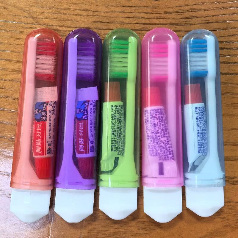 Colorful casing toothbrush [soft bristles] + toothpaste