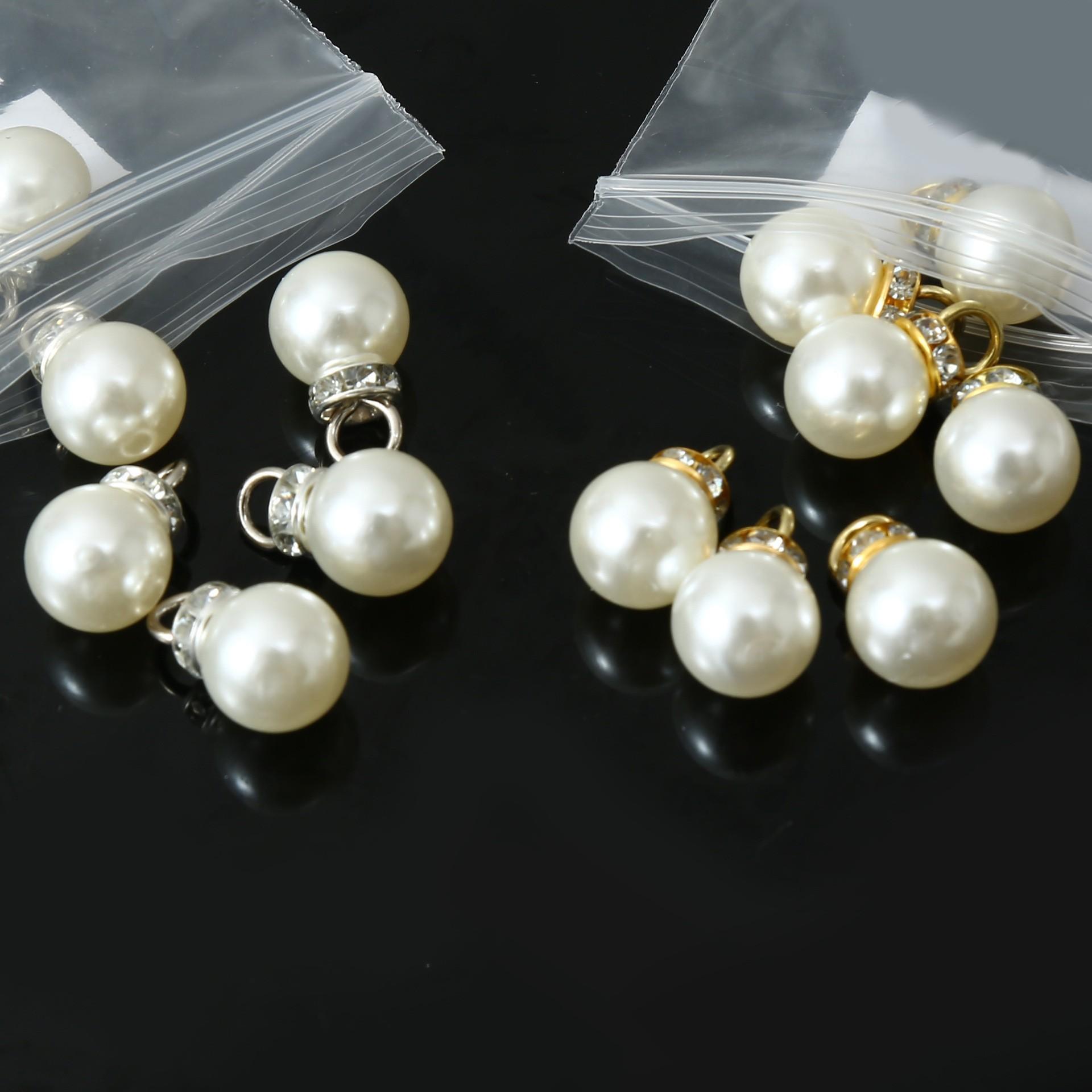 Syang ABS Highlight Pearl Pendant Diamond Imitation Pearl Pendant Garment Accessories Decoration Accessories Pearl Zipper Head thumbnail 3