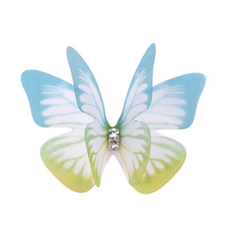 (Full Price) New 5cm Double-Layer Three-Dimensional Tulle Butterfly Wings Handmade DIY Ancient Style Hairpin Accessories Needle Materials thumbnail 5