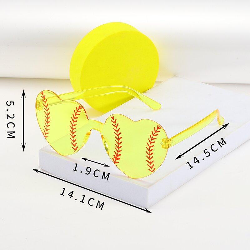 Candy Color Love-Shaped Sunglasses Personalized One-Piece Glasses Manufacturer Wholesale New European and American Sunglasses