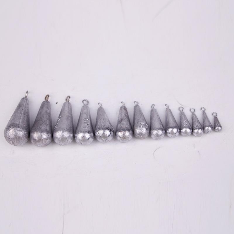 Fishing gear lead pendant water drop with ring lead pendant lead weight string hook foot gram lead pendant fishing lead pendant fishing gear accessories water drop lead pendant thumbnail 4