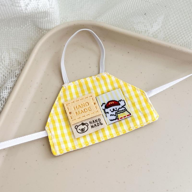 Yellow animal checkered apron