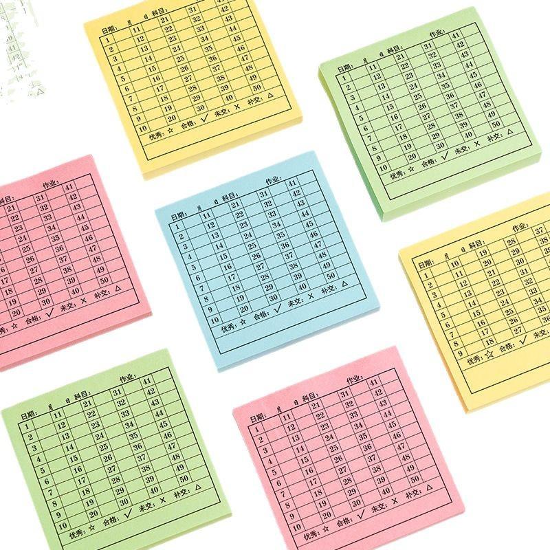 Subject homework registration post-it notes creative sticky n times student thickened note book registration attendance sheet thumbnail 5